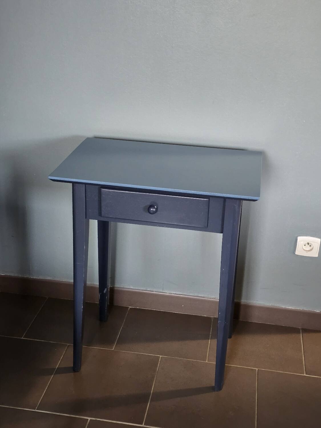 Blue painted side table