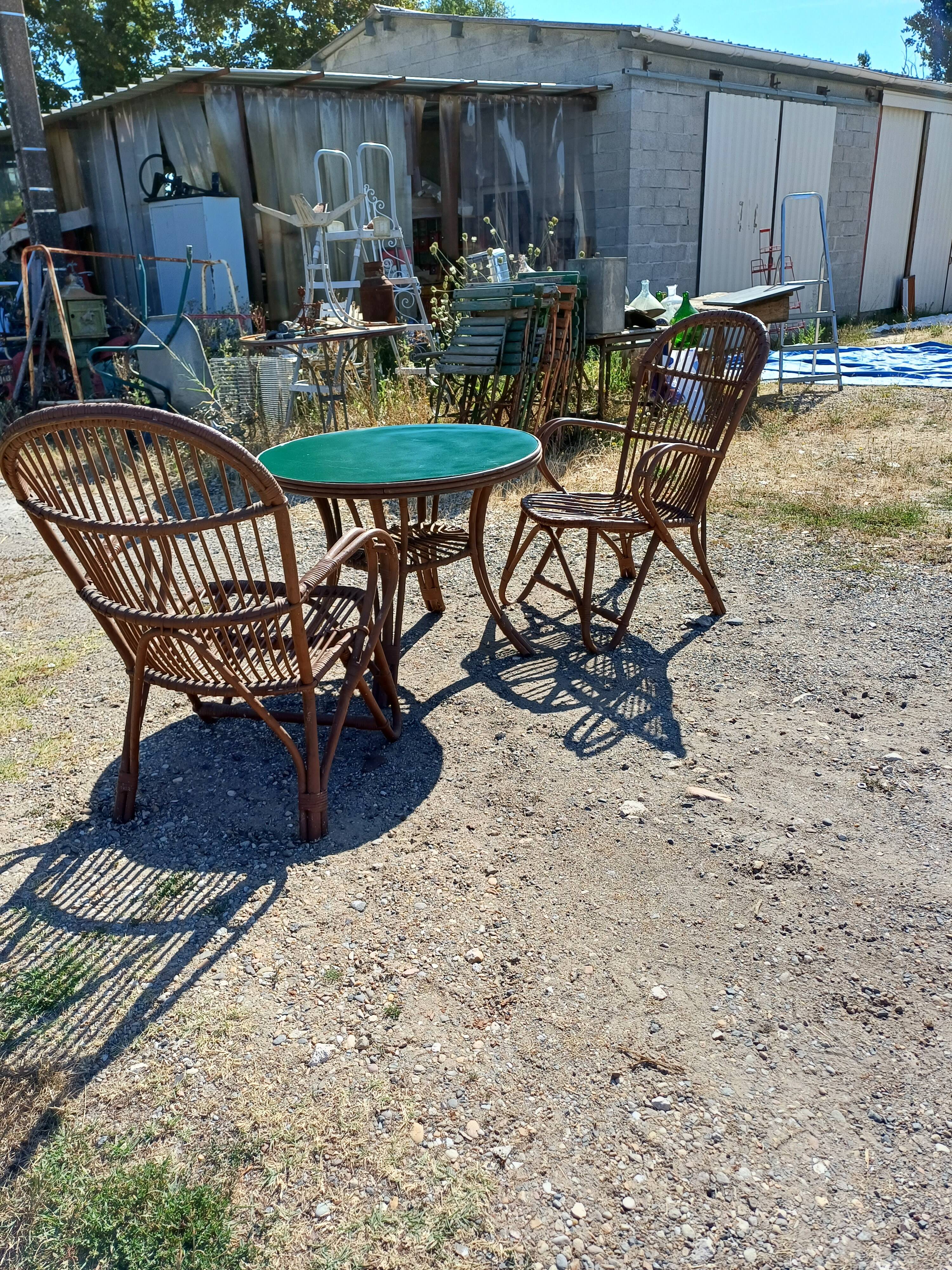 Salon de Jardin en Rotin