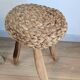 Pair of brutalist tripod stools attributed to Audoux & Minet.