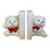 Paire de serre livres ours blancs