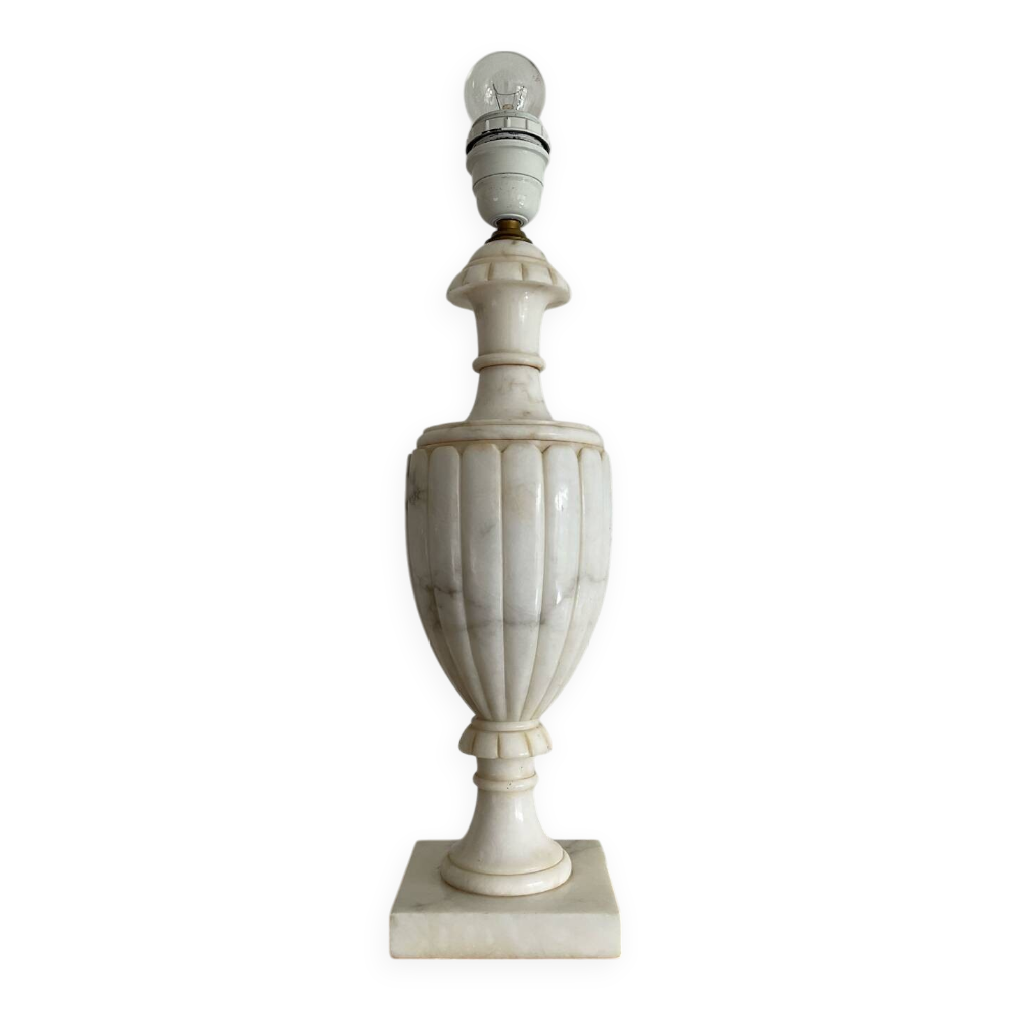 Antique Alabaster Lamp Base Italy 1970s