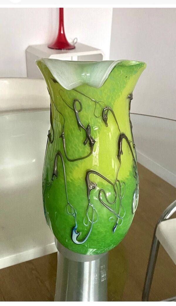 Vase Silviy verre soufflé Murano verrié pate de verre objet décoration