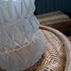 Frosted and clear moulded glass lampshade, mid-20th century.