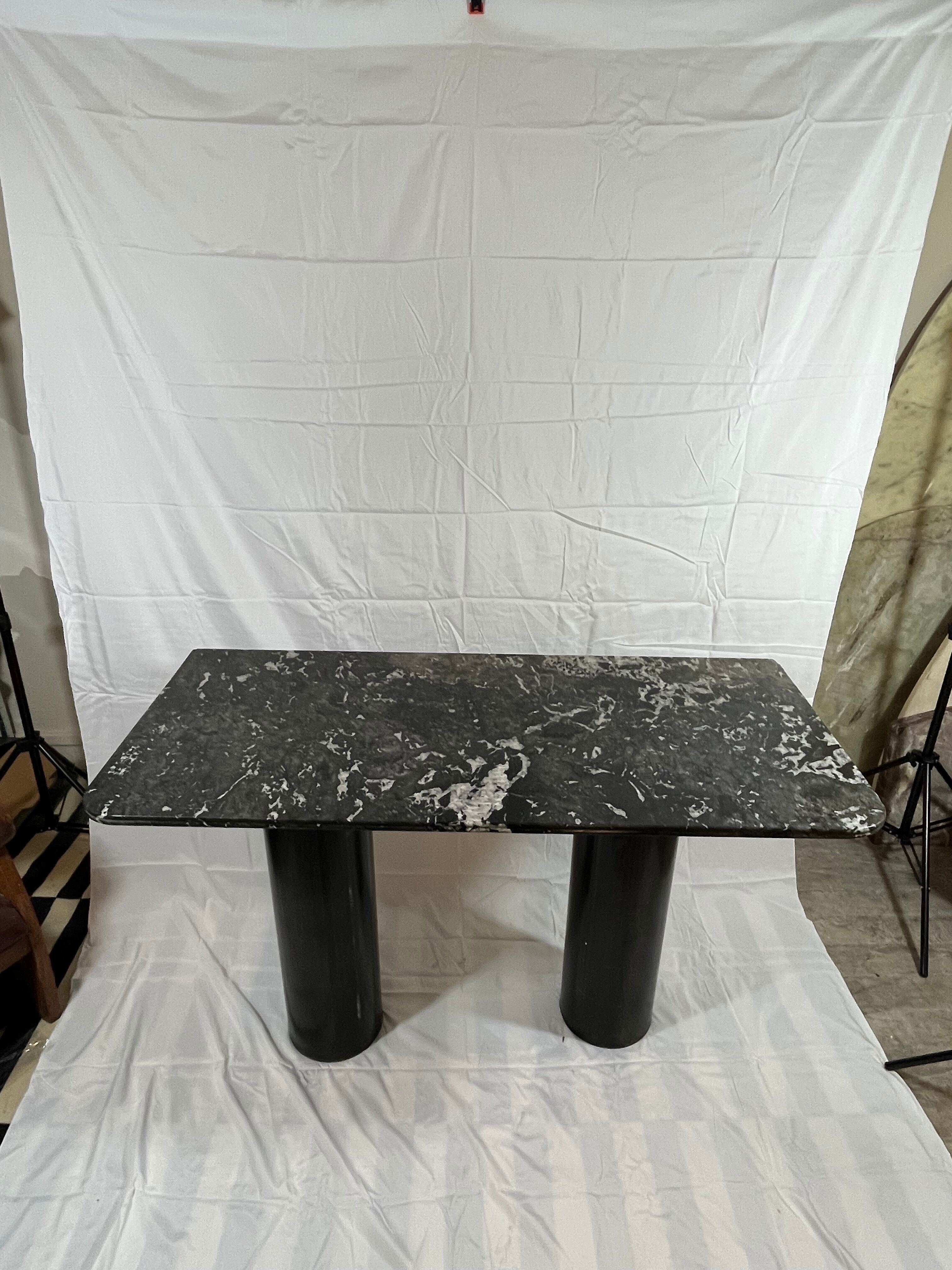 Marble and metal desk