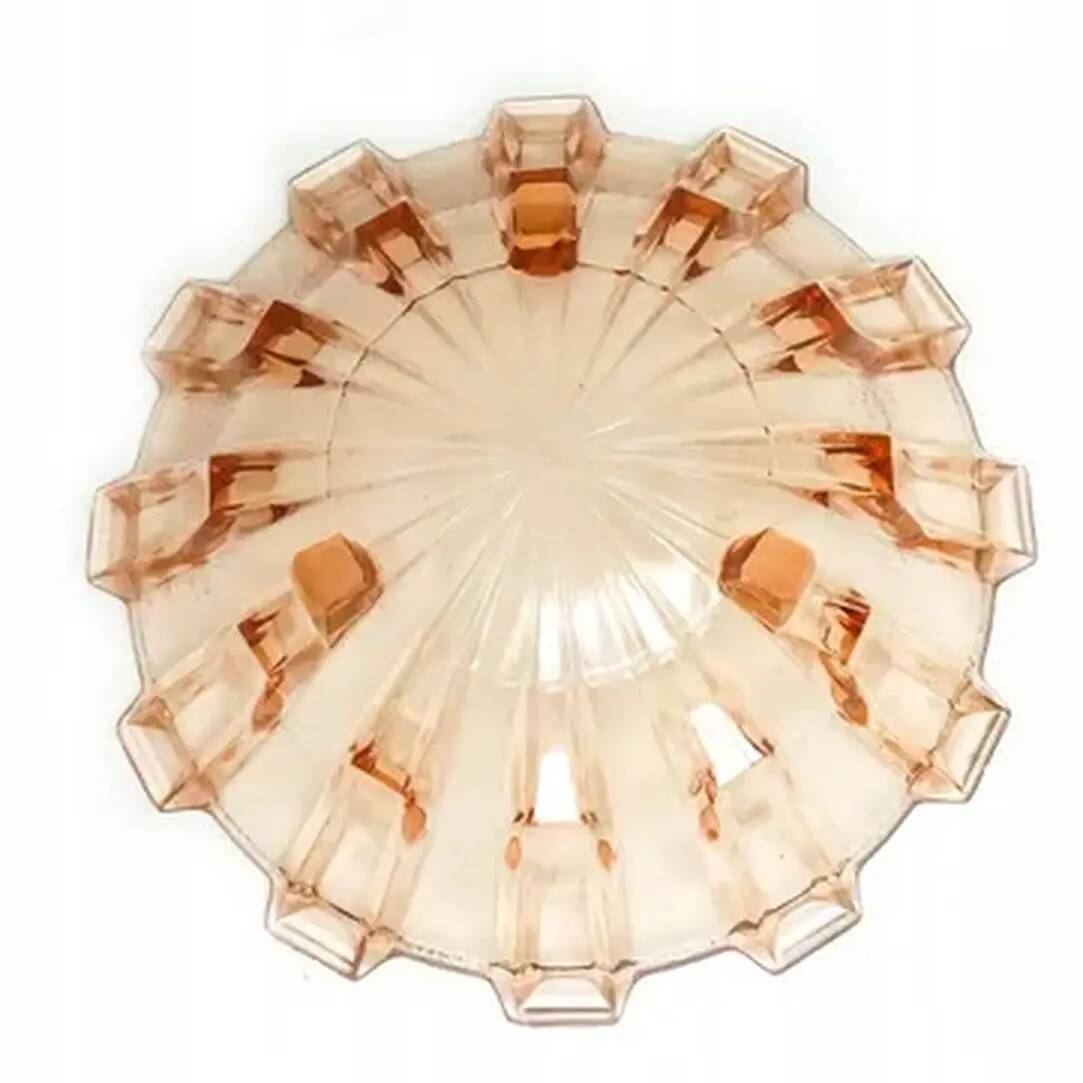 Art Deco fruit bowl, glass, Val Saint Lambert, Belgium, 1950s