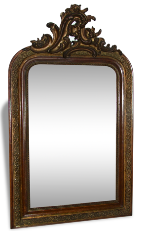 Miroir  XIXème s. bois - stuc