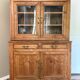 Antique two-body buffet in solid wood