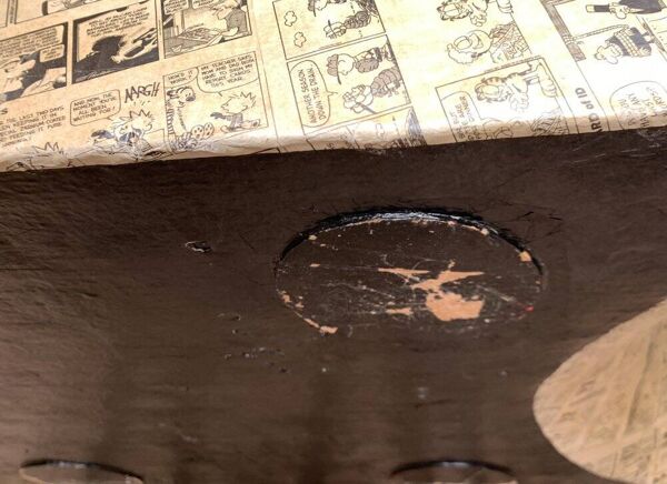 Chaise postmoderne en papier recyclé et carton avec des comics par Victoria Morris pour Paperworx / Richard Morris Furniture
