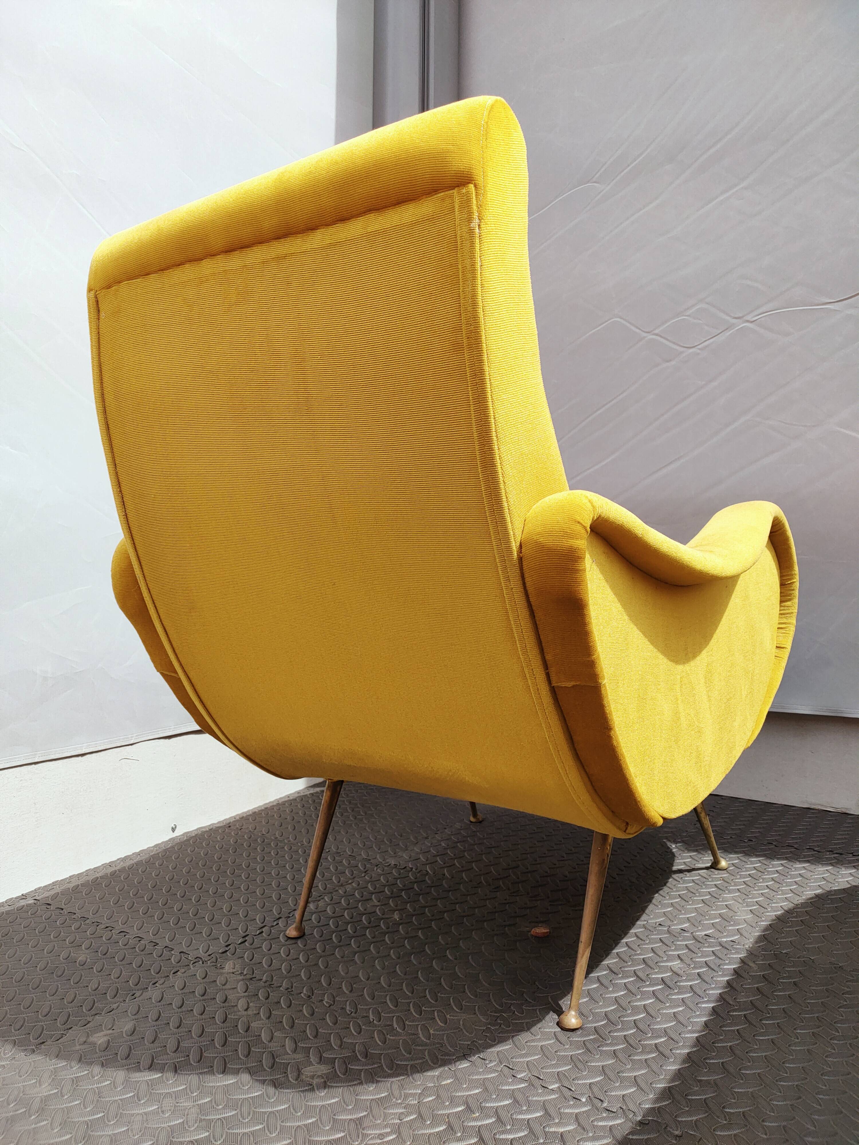 Pair of vintage organic armchairs 50s