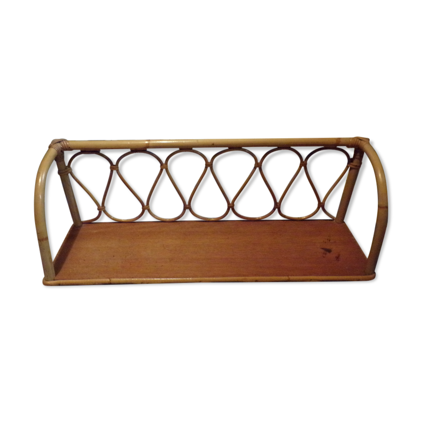 Vintage rattan shelf
