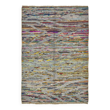 Tapis boho recyclé turc fait main 175 cm x 251 cm