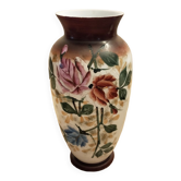 Hand-painted opaline vase