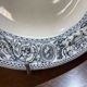 Pair of round Minton English porcelain dishes, Florentine pattern