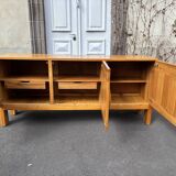 Elm sideboard, Maison Regain, 1980