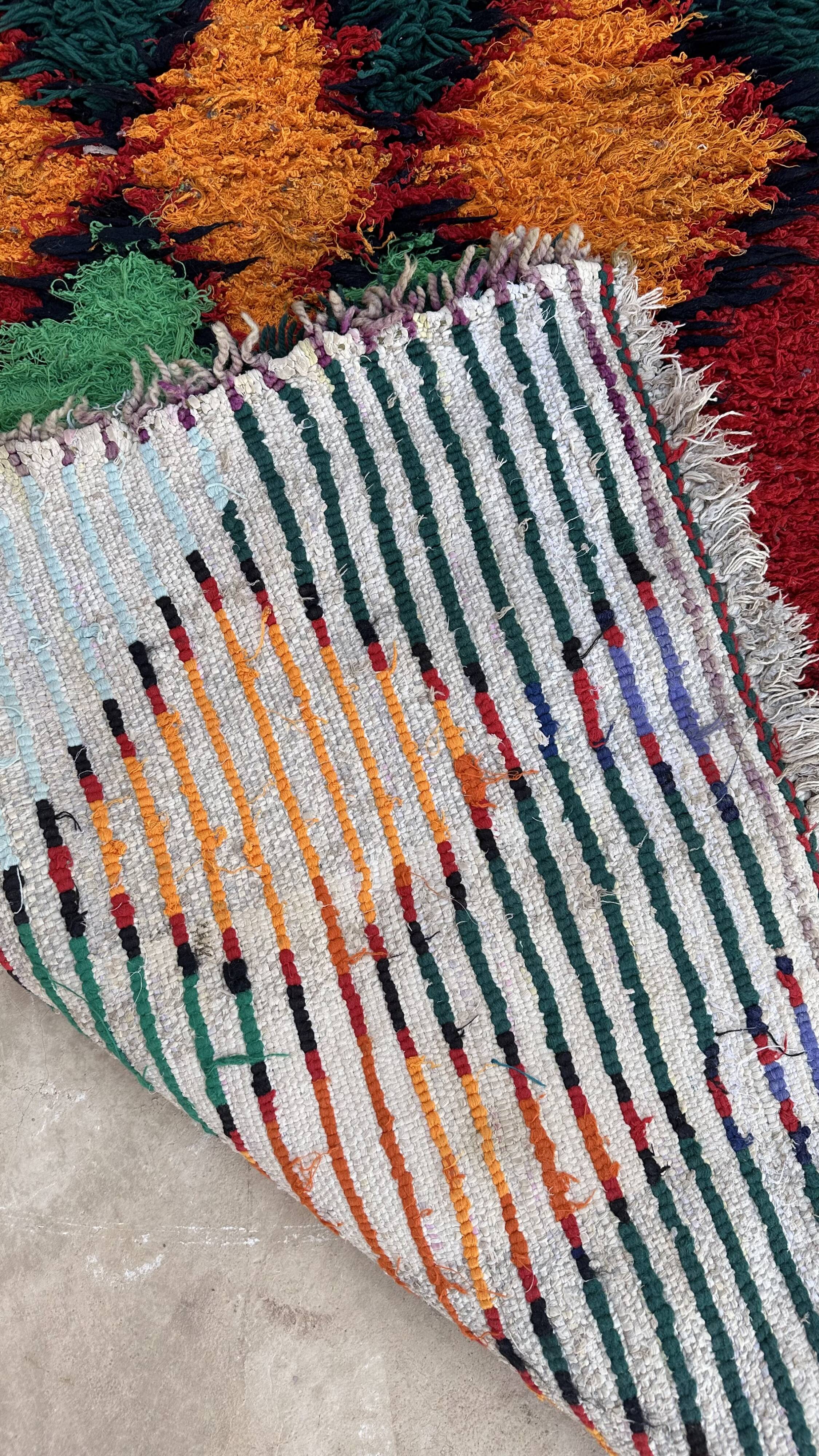 Moroccan carpet azilal colorful - 78 x 180 cm