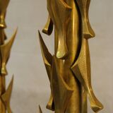 Lampadaire en laiton et verre Murano, XXe siècle