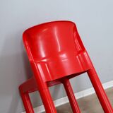 1970s Kartell Model 4875 chair by Carlo Bartoli red color