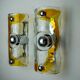 Pair of Murano Mazzega Orange wall lights, Italy, 1970