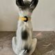 DESVRES earthenware dog with sulphide eyes, 1950