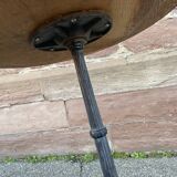 Pedestal table metal & wood garden bistro