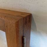 Wall-mounted wardrobe in solid oak