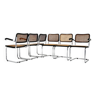 6 B32 style dining room chairs by Marcel Breuer