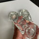 Set of 4 Schneider France crystal candle holders from the 1970s.