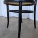 Vintage Thonet Style Dining Chair: Black Bentwood Cane Seat