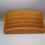 Old letter holder in blond wood