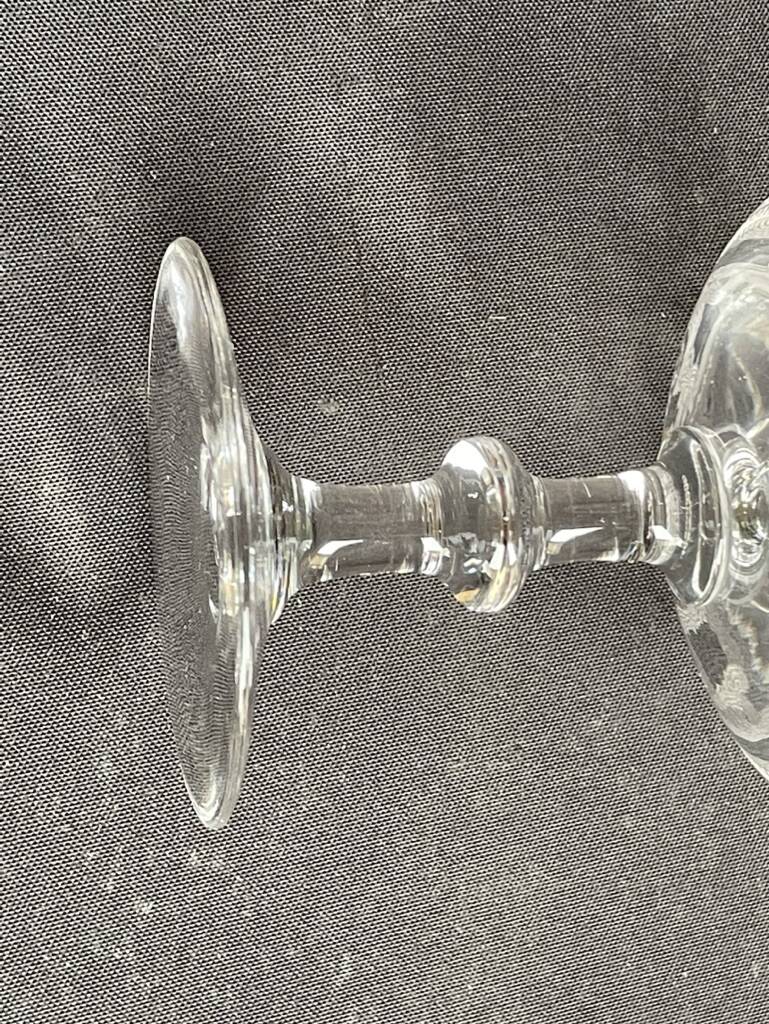 6 Baccarat champagne glasses engraving 3458
