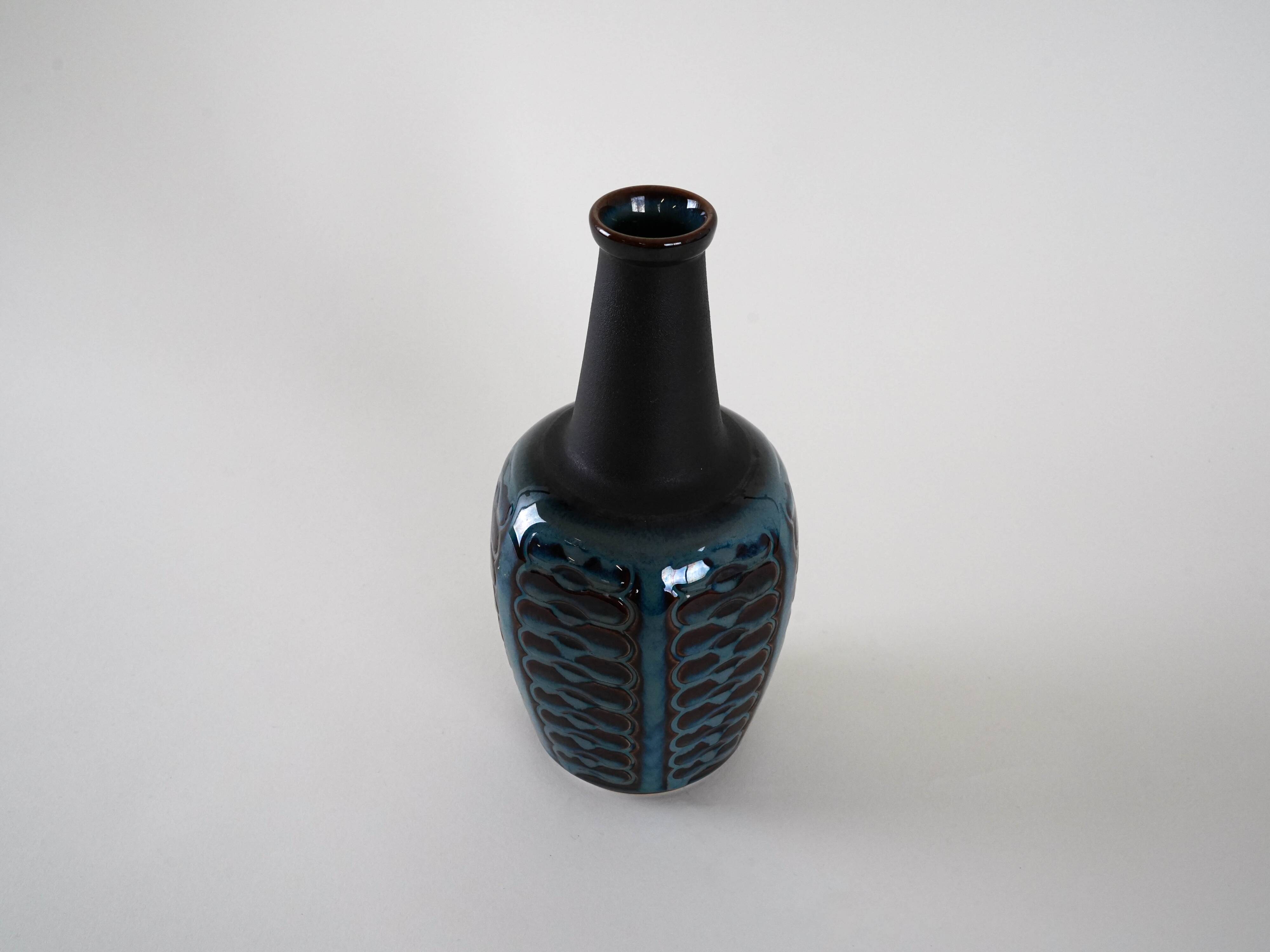 Stoneware vase, Danish design, 1970s, production: Søholm