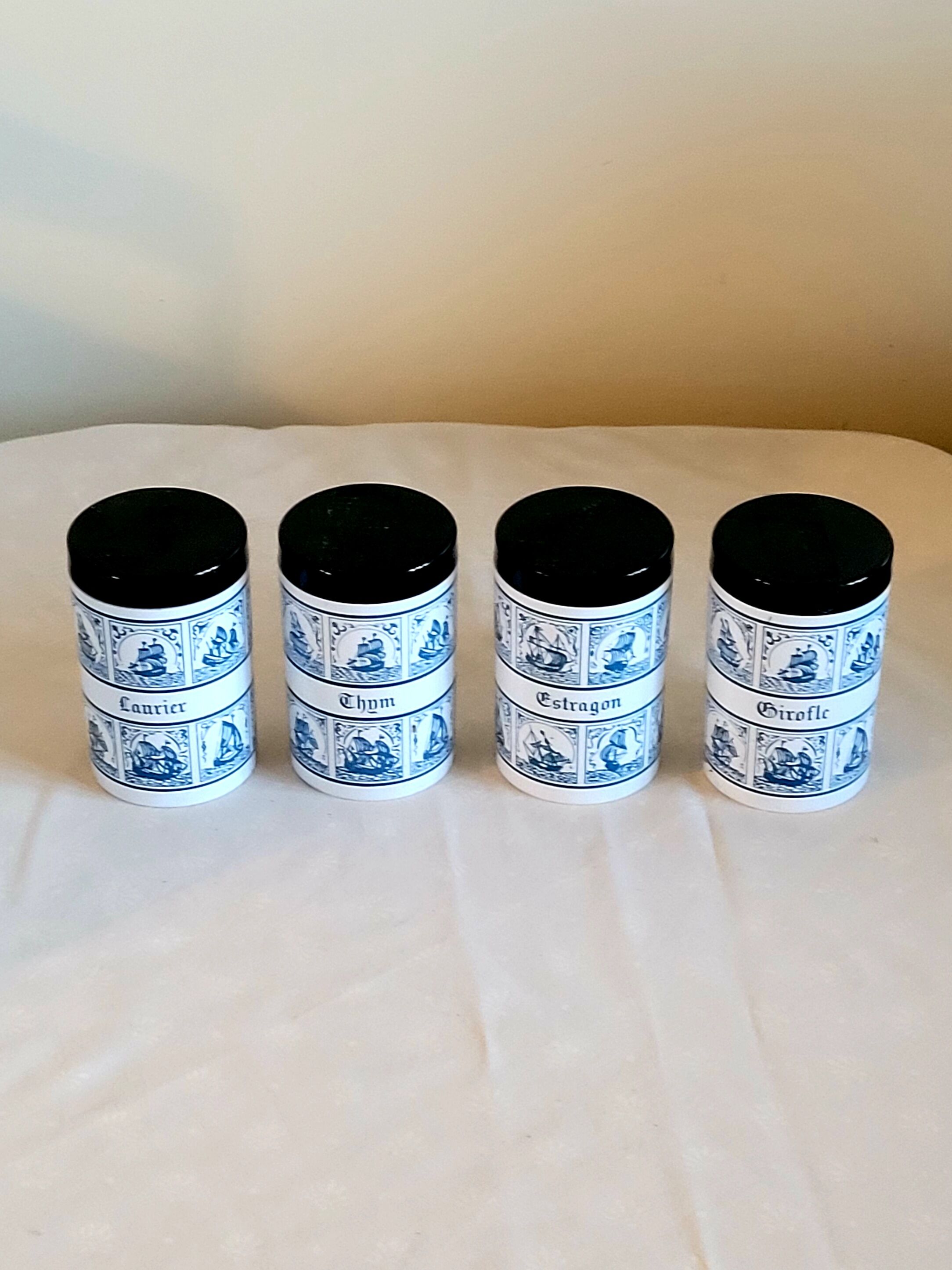 4 pots à épices - Ariel - vintage
