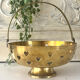 Brass cloisonne basket with handle – mid century circa 1950s art deco