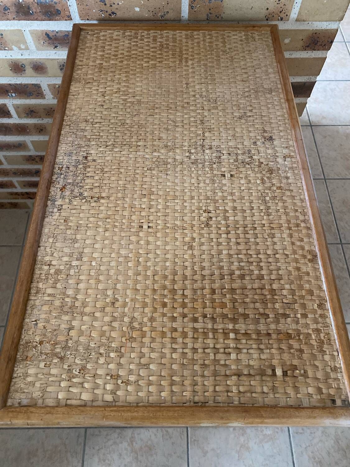 Commode en rotin 4 tiroirs 70’s