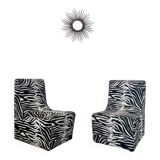 Lot 2 armchairs heating vintage zebra / design 70s