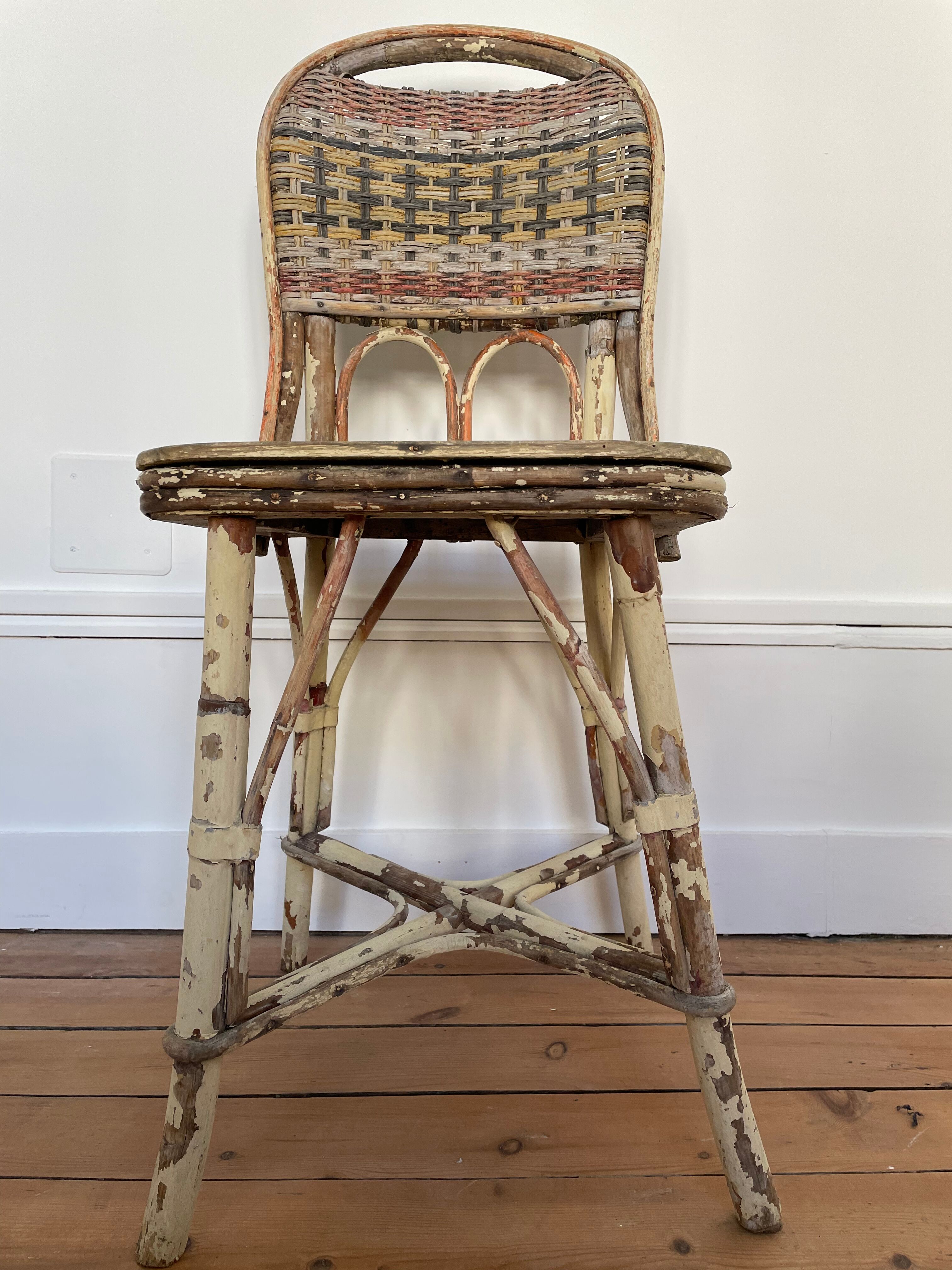 Old rattan chair
