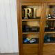 Antique oak library showcase