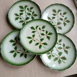Rares assiettes Badonviller décor houx