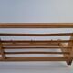 Uluv czechoslovakian mid-century wooden wall coat rack with shelf, 1970