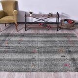 Gray Black Turkish Kilim Rug 159x247Cm SK 240591