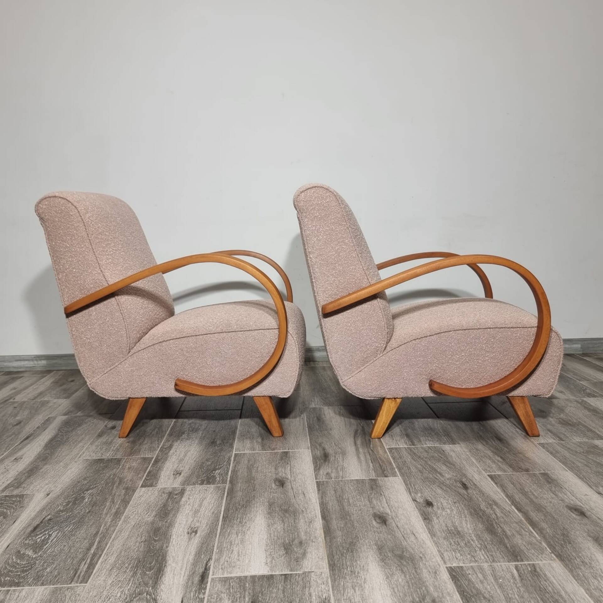 Art Deco Lounge Chairs from Jindřich Halabala, 1950s, Set of 2