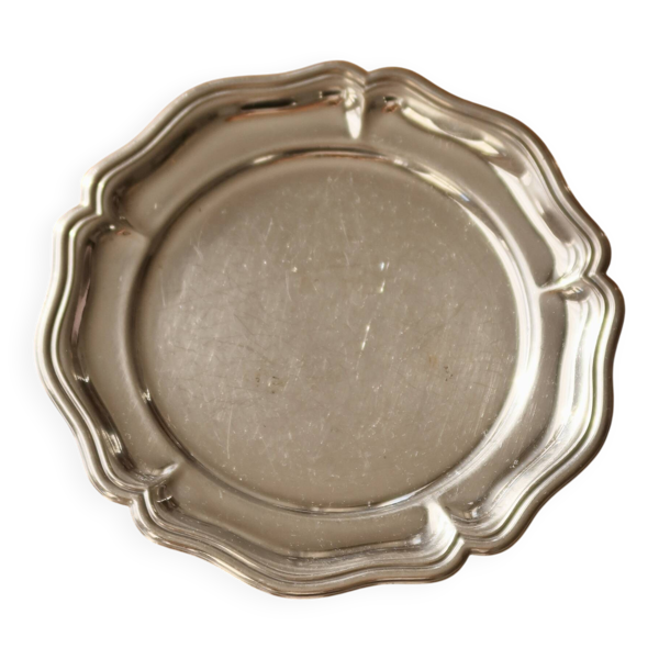 Petite coupelle ronde vintage métal brillant - Festonnée