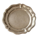 Small round vintage shiny metal dish - Scalloped