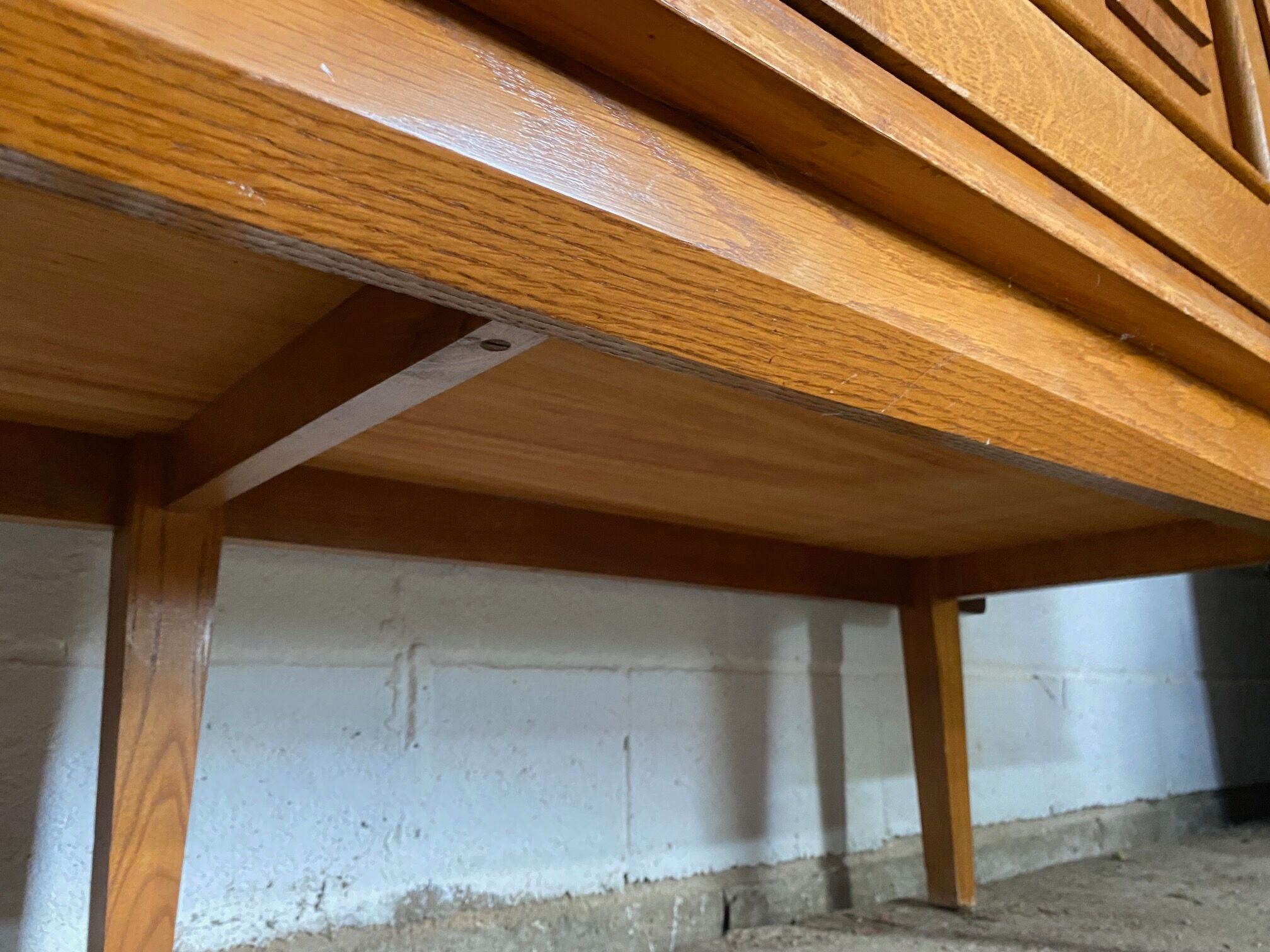 Scandinavian type oak and oak veneer cabinet nf 1950