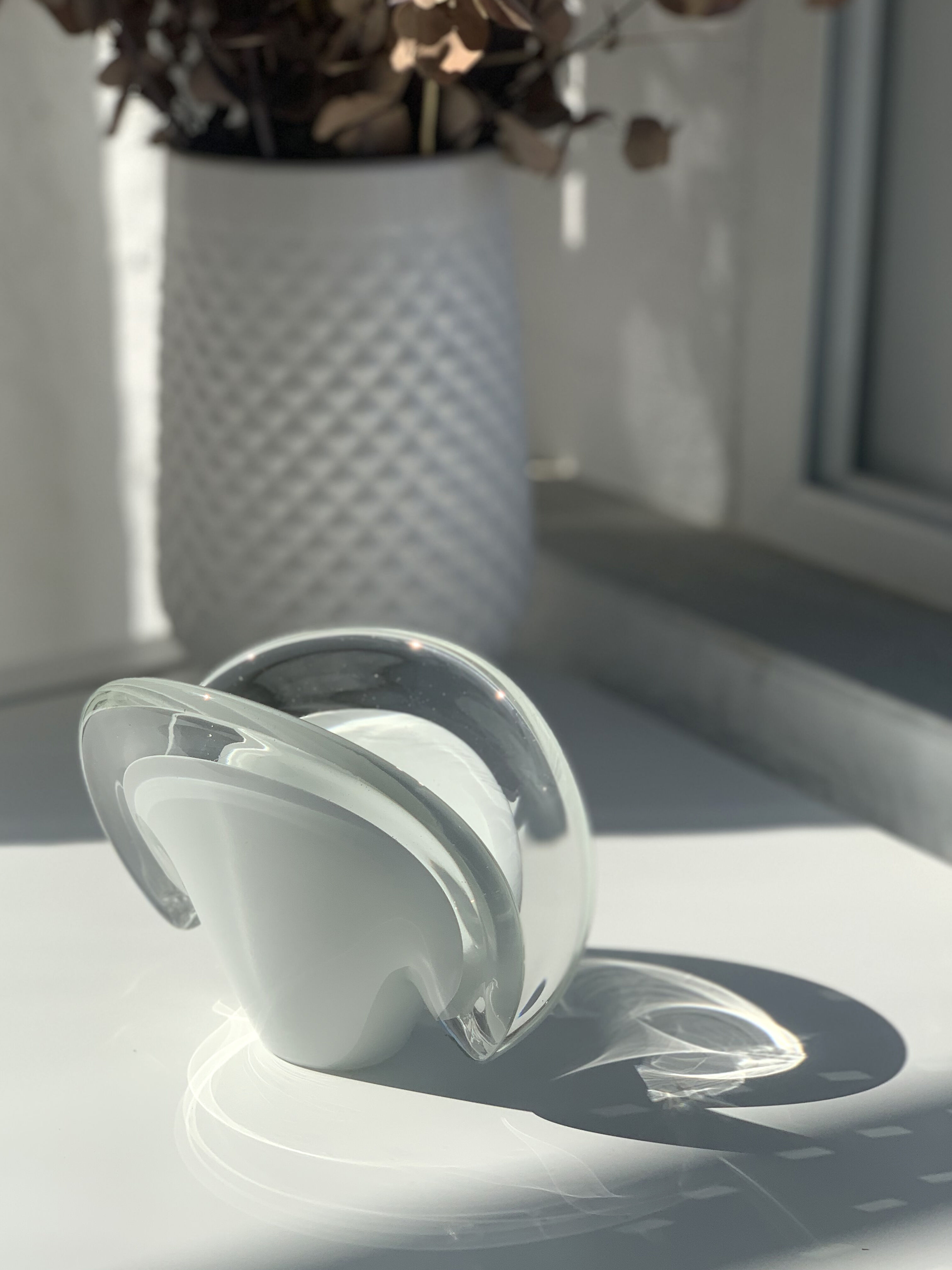 Vetri shell tray in Murano glass (Sommerso technique)
