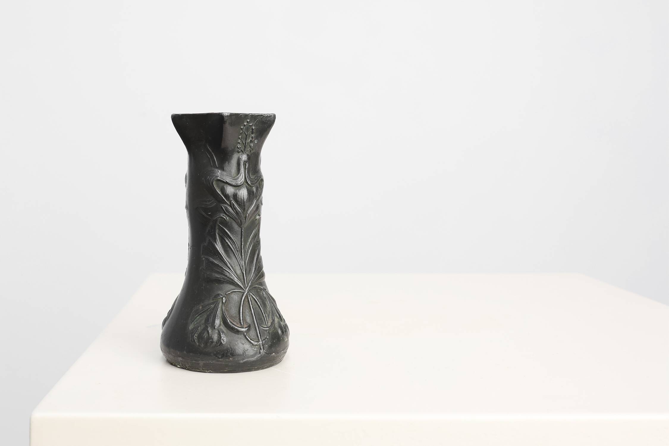 Art Nouveau Pewter Vase attr. to W. Renewerf, The Netherlands ca. 1900