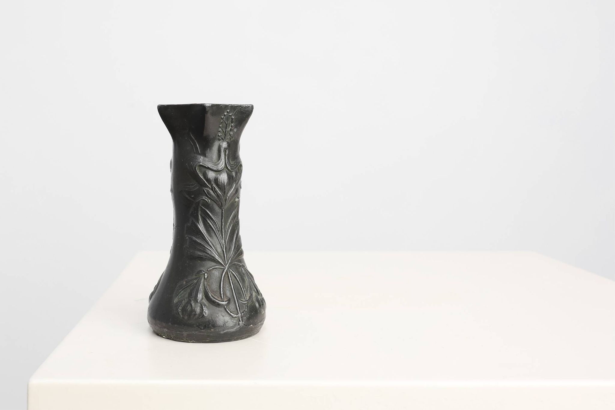 Art Nouveau Pewter Vase attr. to W. Renewerf, The Netherlands ca. 1900