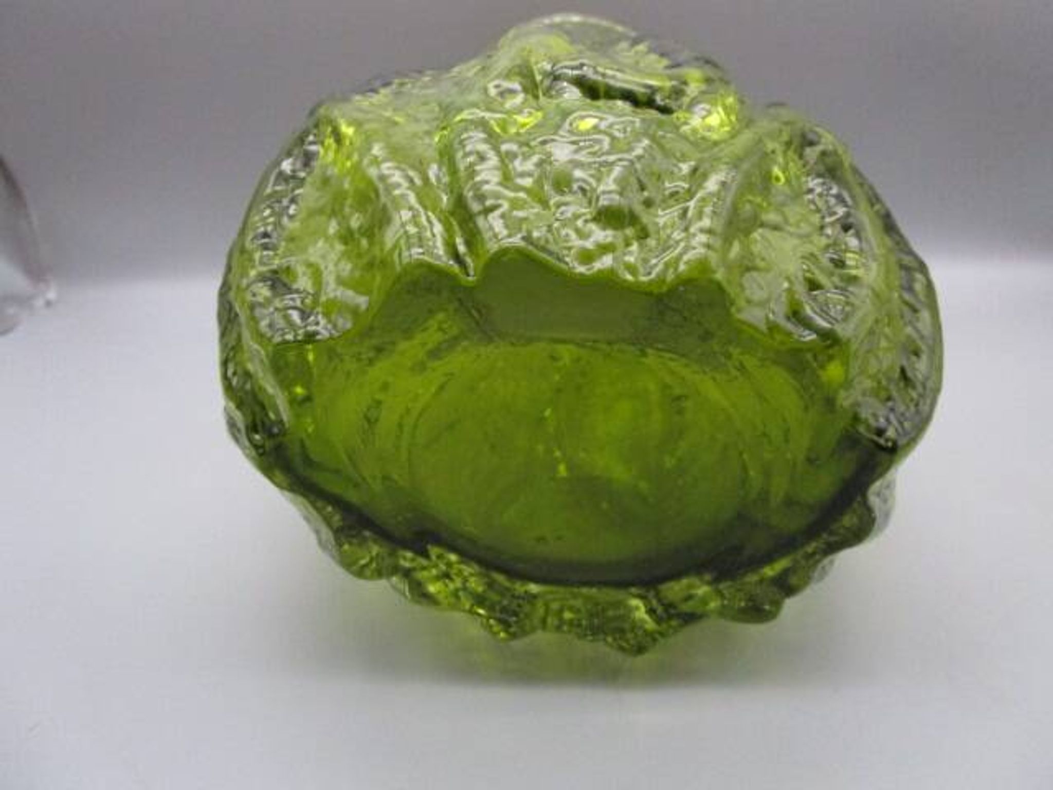 Vintage green glass vase