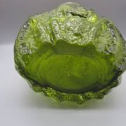 Vintage green glass vase