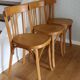 Set of 4 Baumann N°26 light beech chairs